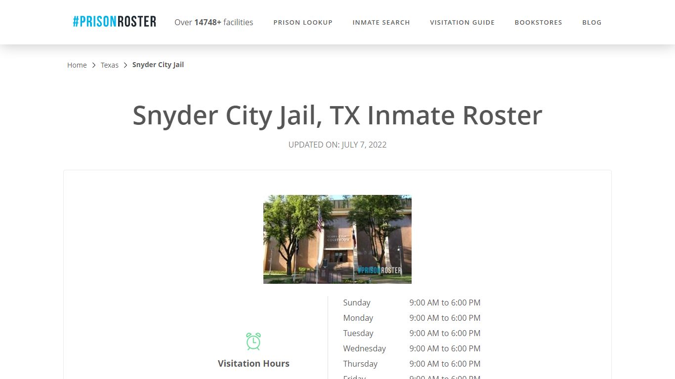 Snyder City Jail, TX Inmate Roster
